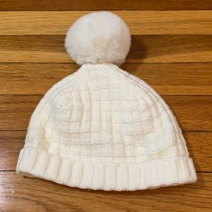 cute cream colored girls winter hat